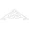 Ekena Millwork Pitch Hurley Architectural Grade PVC Gable Pediment, 36"W x 13 1/2"H x 1"P (9/12) GPP036X014X100HUR - alternate 3